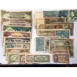 A collection of twenty six Foreign Banknotes mainly first half of 20th Century including Japanese