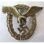 A World War II German Luftwaffe combined pilot and observers Badge by Gebruder Wegerhoff with a