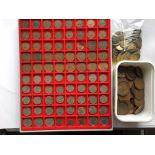 A quantity of pre decimal Coinage, farthing to half crown, plus a presentation Lindeur case,