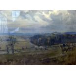 LIONEL EDWARDS; an artist signed coloured reproduction The Middleton Hunt at Stittenham Wood