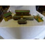 A quantity of Hornby O gauge Model Railway including rolling stock, signal box, track etc.