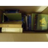 A box of Books relating to History.