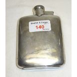 A silver Spirit Hip Flask, Sheffield, 1943, maker James Deakin & Sons. (4.6ozs)