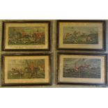 After WILLIAMS; a set of four 19th Century coloured Hunting Prints.