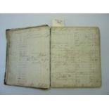 A 19th Century Ledger covering the period from 1845 detailing various transactions, debits and