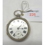 Another open faced Pocket Watch in silver case, Chester, 1902.