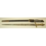A George V Short Sword for the Queens Bodyguard to Scotland, the Royal Company of Archers with