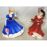 A Royal Doulton Figure "Mary" HN3375 figure of the year 1992 and another "Patricia" HN3365 figure of