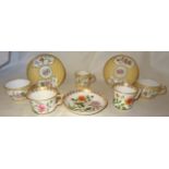 An early 19th Century Wedgwood Coffee Can and Saucer decorated with panels of Chinese figures and