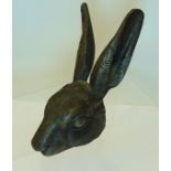 •SALLY ARNUP (b.1930); a Bronze study of a hares head signed and numbered 111/X. 4" (10cms) high.