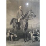 BAKER after PEARCE; black and white Engraving 'Lord Hawke', to the members of the Badsworth Hunt and