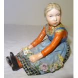 A Royal Copenhagen figure of a girl with a flower garland from Jutland (Jylland) from the Danish