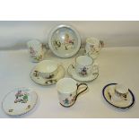 A collection of Nursery China including Paragon bowl by Eileen Soper, two Paragon Playtime Series