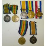 British War and Victory Medal Pairs to 38266 Pte F Scott, West Yorkshire Regiment, 29645 Pte T Bond,