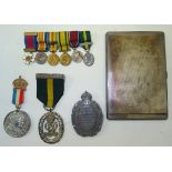 Brevet Col C D Allderidge, DSO TD, his Dress Miniatures together with his Territorial Decoration,