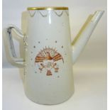 An 18th Century Chinese export Coffee Pot for the American market decorated with a version of The