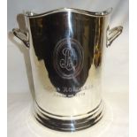 A plated two handled Champagne Bucket inscribed Louis Roederer, 9" (23cms) high.