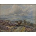 JOHN SYER (1846-1913); 'High Goathland Moor, Nr. Whitby', Watercolour, signed. 14" (36cms) x 20" (