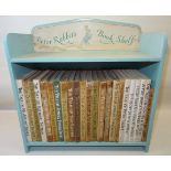 "Peter Rabbit's Book Shelf" containing 23 volumes, various dates.
