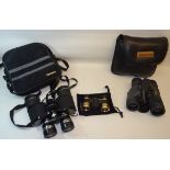 A pair of Tasco 7X-21 x 40 Binoculars with zoom as new in original case; a pair of Tasco 20-2327