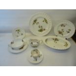 A Copeland Spode "Wicker Lane" pattern Table Service with plates of various sizes, soup bowls and