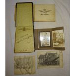 A World War I Notebook by W Tayler, Royal Flying Corp, no. 43296, with pencil drawings of