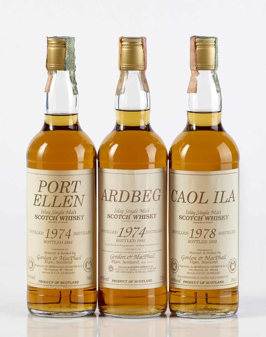 Selezione Single Malt Scotch Whisky Gordon&McPhail Importatore Meregalli Islay Ardbeg 1974