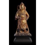 RARA FIGURA DI WEI TUO Cina, dinastia Ming (1368-1644) (?) - A RARE FIGURE OF WEI TUO Legno