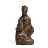 FIGURA DI GUANYIN CON BAMBINO Cina, dinastia Qing, XIX secolo - A FIGURE OF GUANYIN WITH CHILD