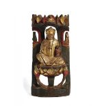 SCRIGNO CON GUANYIN E BAMBINO Cina, dinastia Qing, XIX secolo - A SHRINE WITH GUANYIN AND INFANT