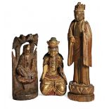 TRE RAFFIGURAZIONI DI GUANYIN Cina, dinastia Qing, XIX secolo - THREE FIGURES OF GUANYIN China,