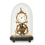 PICCOLA PENDOLA SCHELETRATA Francia, fine XIX secolo - SMALL SKELETON PENDULUM CLOCK, France, end of