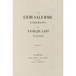 Tasso, Torquato. La Gerusalemme liberata. Parma, Giambattista Bodoni, 1794. In 2° (375 x 250 mm); [2