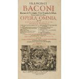 Bacon, Francis. Opera omnia, quae extant: philosophica, moralia, politica, historica. Francoforte s