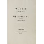 Boileau, Nicholas. Oeuvres poétiques. Parma, vedova di Giambattista Bodoni, 1814. In 2° (460 x 315 m