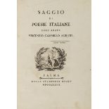 [Letteratura]. Interessante lotto bodoniano che contiene tra l’altro Saggio di poesie italiane dell’