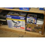 Large shelf of boxed tools.