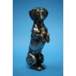 A rare WMF standing Dachshund, stamped WMF and EP. 23 cm high