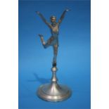 A metal figure of a Dancing girl. 34 cm high
