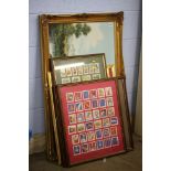 Quantity of framed cigarette cards etc.