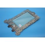 A Victorian pierced silver easel mirror, London 1891.