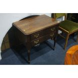 An Ethan Allen mahogany lowboy.