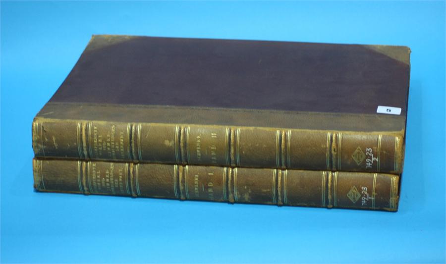 Two volumes of Moebel Und Zimmer-Einrichtungen.