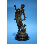 A Spelter figure of a lady.