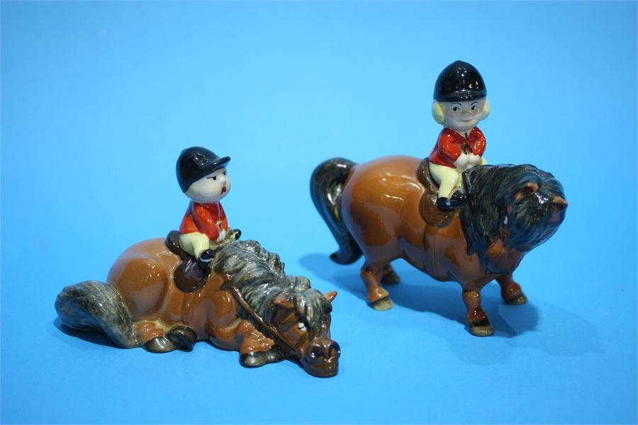 Two Beswick 'Thelwell' ponies.