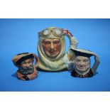A Royal Doulton Character jug, 'Captain Scott', D7116 and two others.