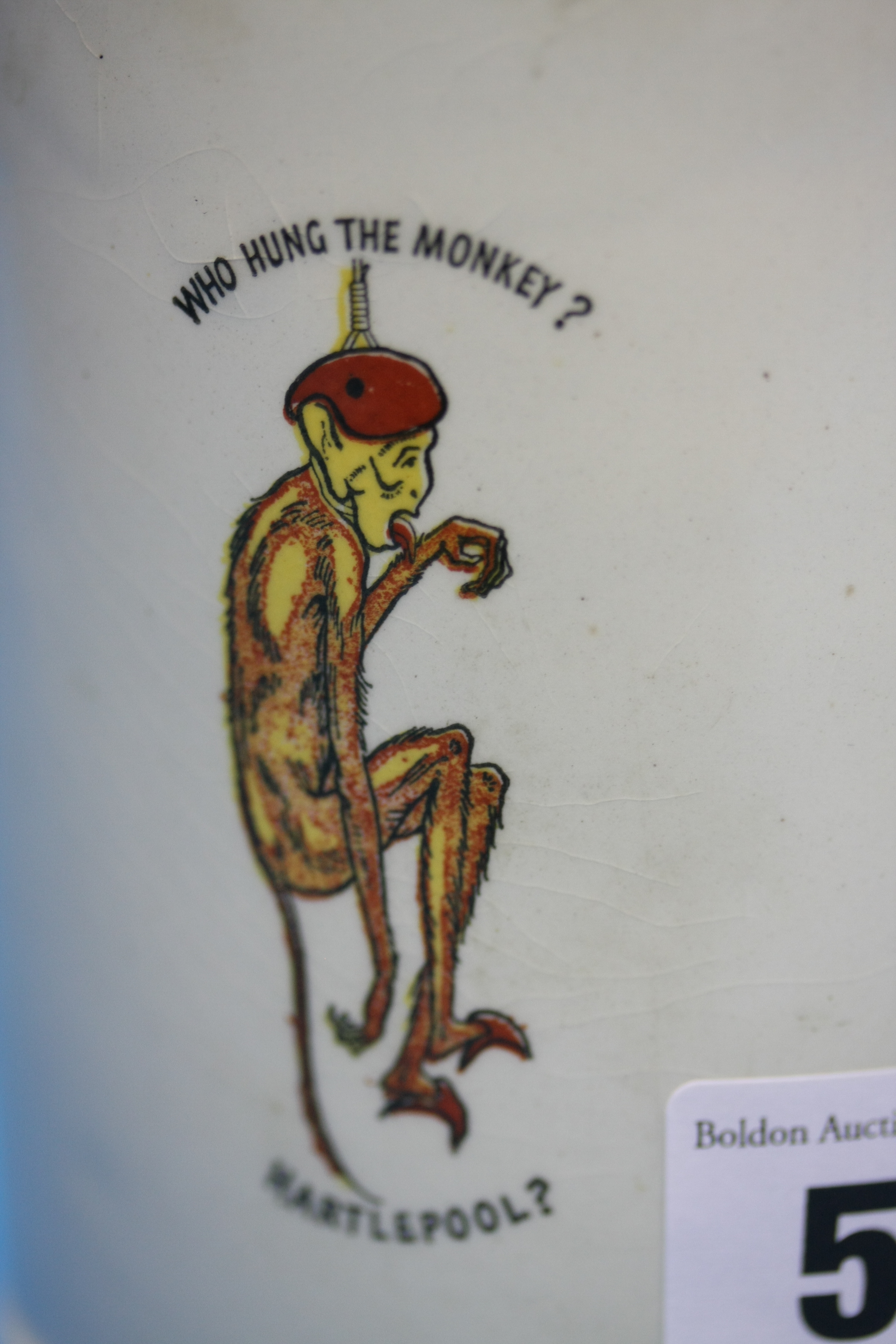 A 'Who Hung the Monkey' Hartlepool tankard. - Image 2 of 2