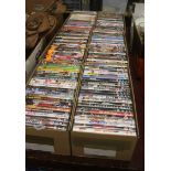 Six boxes of DVDs