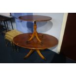 Two Yew occasional tables