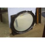 Oval mirror and old photograph